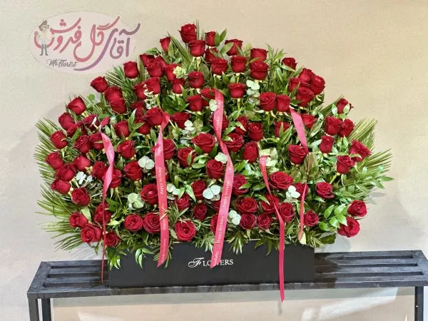 باکس 100شاخه رز هلندی - تصویر 4