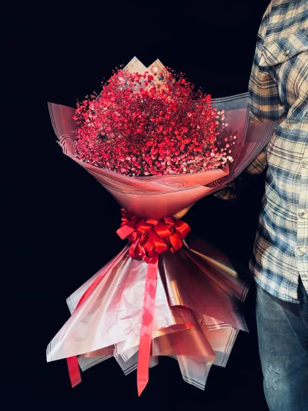 دسته‌گل ژیپسوفیلا قرمز - تصویر 1